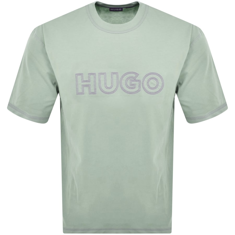 Hugo Nitlogo Tシャツ HUGO Blue Nitlogo T Shirt Green | Mainline Menswear